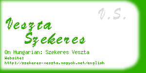 veszta szekeres business card